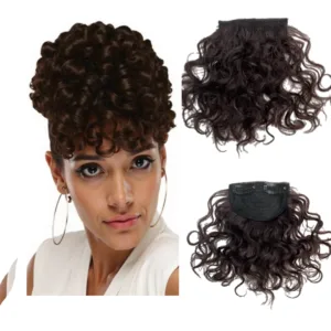 Brazilian Curly Human Hair Bangs (Clip-In)