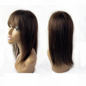 Thick Human Hair Topper with Clips (Non-Remy)
