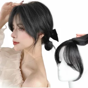 Anemone Clip-In Human Hair Bangs (3D Middle Part)