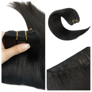 1B# Natural Black Human Hair Bundles (50g, 12-24inch)