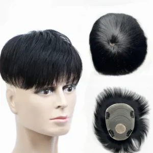 Men's Thick Human Hair Toupee (PU Around)
