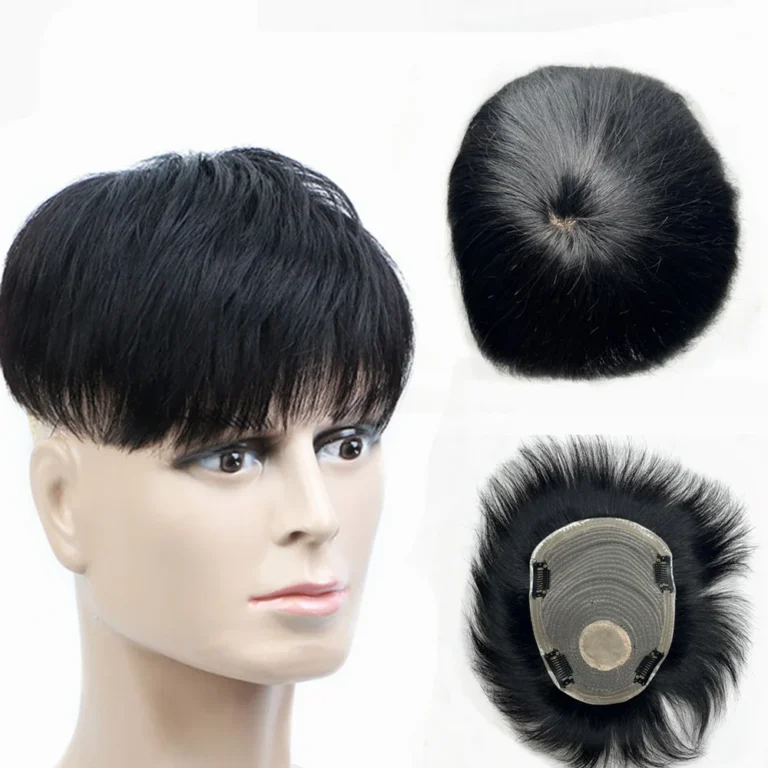 Men’s Thick Human Hair Toupee (PU Around)