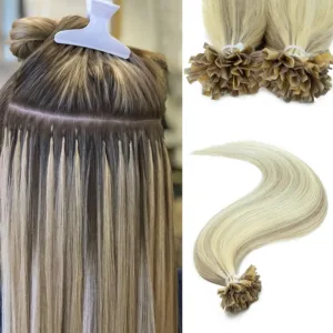 K Tip Keratin Human Hair Extensions (1cm, 12-24inch, Remy)