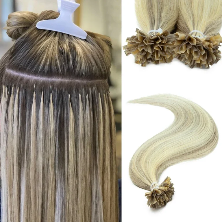 K Tip Keratin Human Hair Extensions (1cm, 12-24inch, Remy)
