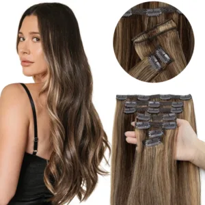 MRSHAIR Clip-In Human Hair Extension (Double Weft, 7pcs)