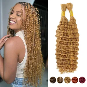 Deep Wave Bulk Braiding Human Hair (30inch, 50g, Remy)