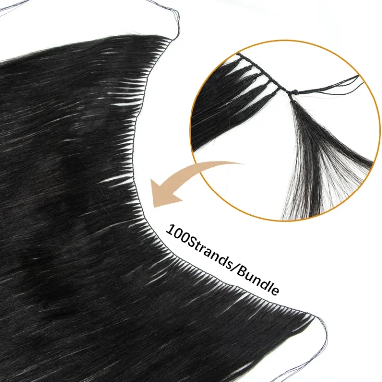 MRSHAIR Invisible Feather Tip Hair Extensions (40cm, 100 strands)