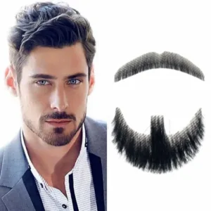 Invisible Lace Human Hair Mustaches/Beard
