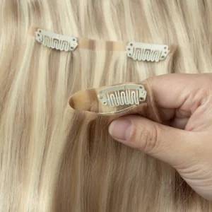 Invisible Injected PU Clip-In Extensions (7pcs, 100-120g, Remy)