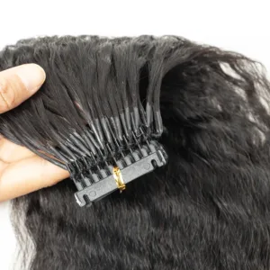 6D Kinky Straight Hair Extensions (16-24inch, Remy)