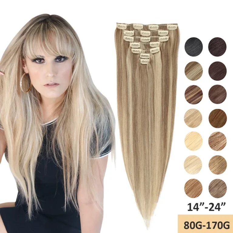 Clip-In Human Hair Extension (Double Weft, 7pcs, Remy)
