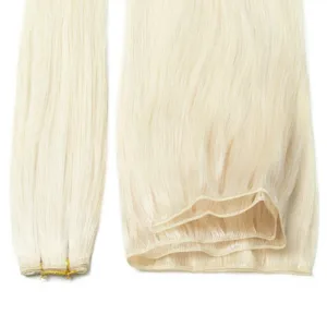 Long Genius Weft Human Hair Bundles (Blonde, 12-24inch, Remy)