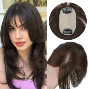 Human Hair Topper with Clips (Remy)
