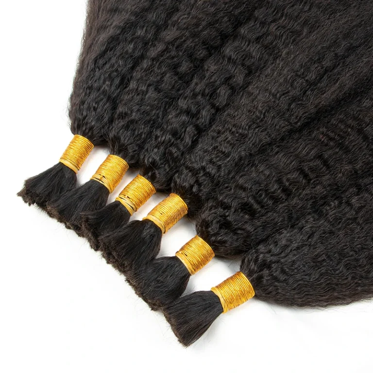 Kinky Straight Bulk Human Hair (Braiding, 10-30inch, 50g, Remy)