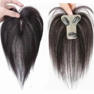 7x8cm Silk Human Hair Topper (Thin, 3D Air Bangs)