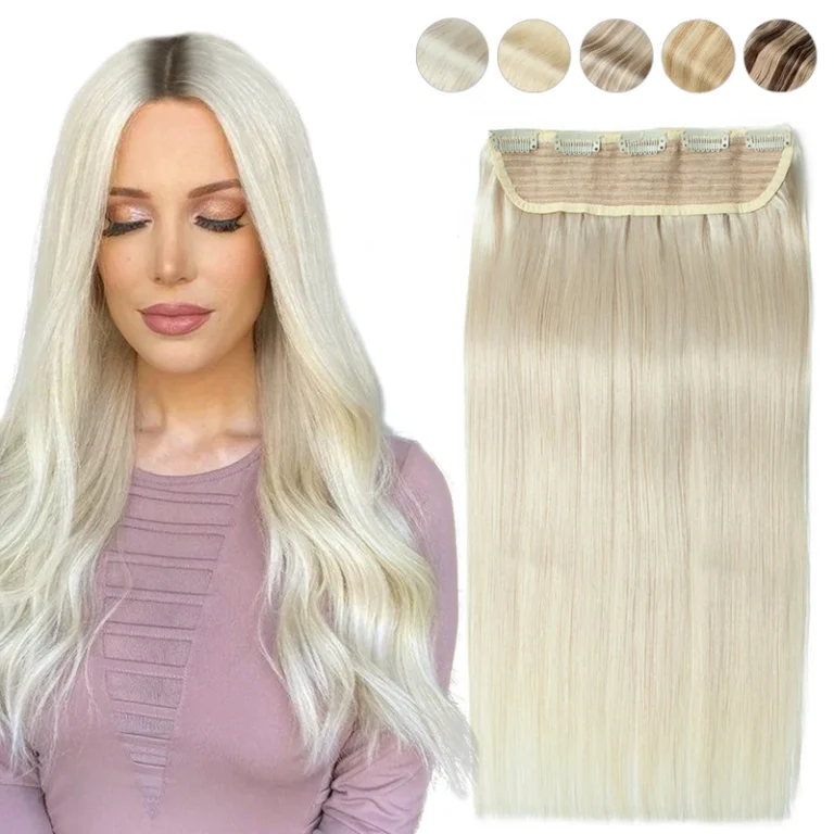 MRSHAIR Blonde Clip-In Human Hair (22inch, 100g, Remy)