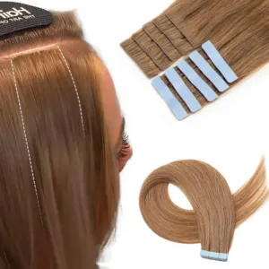 06# Medium Brown Invisible Hand Tied Tape-In Extensions (10pcs)