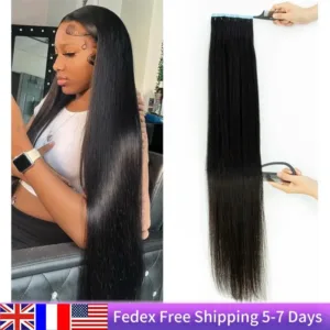 Long Silky Straight Tape-In Extensions (26-30inch, 20pcs, Remy)